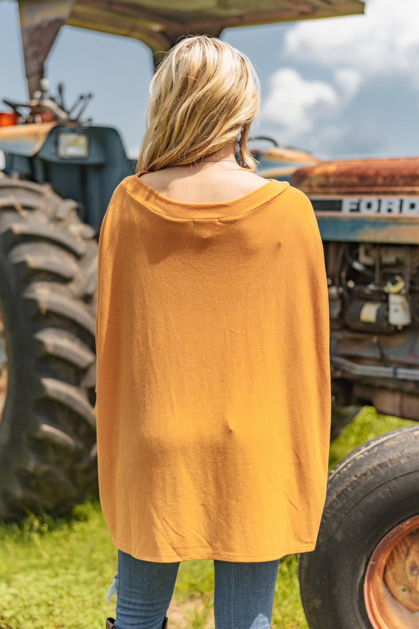 Marigold Relaxed Dolman Sleeve Hacci Top