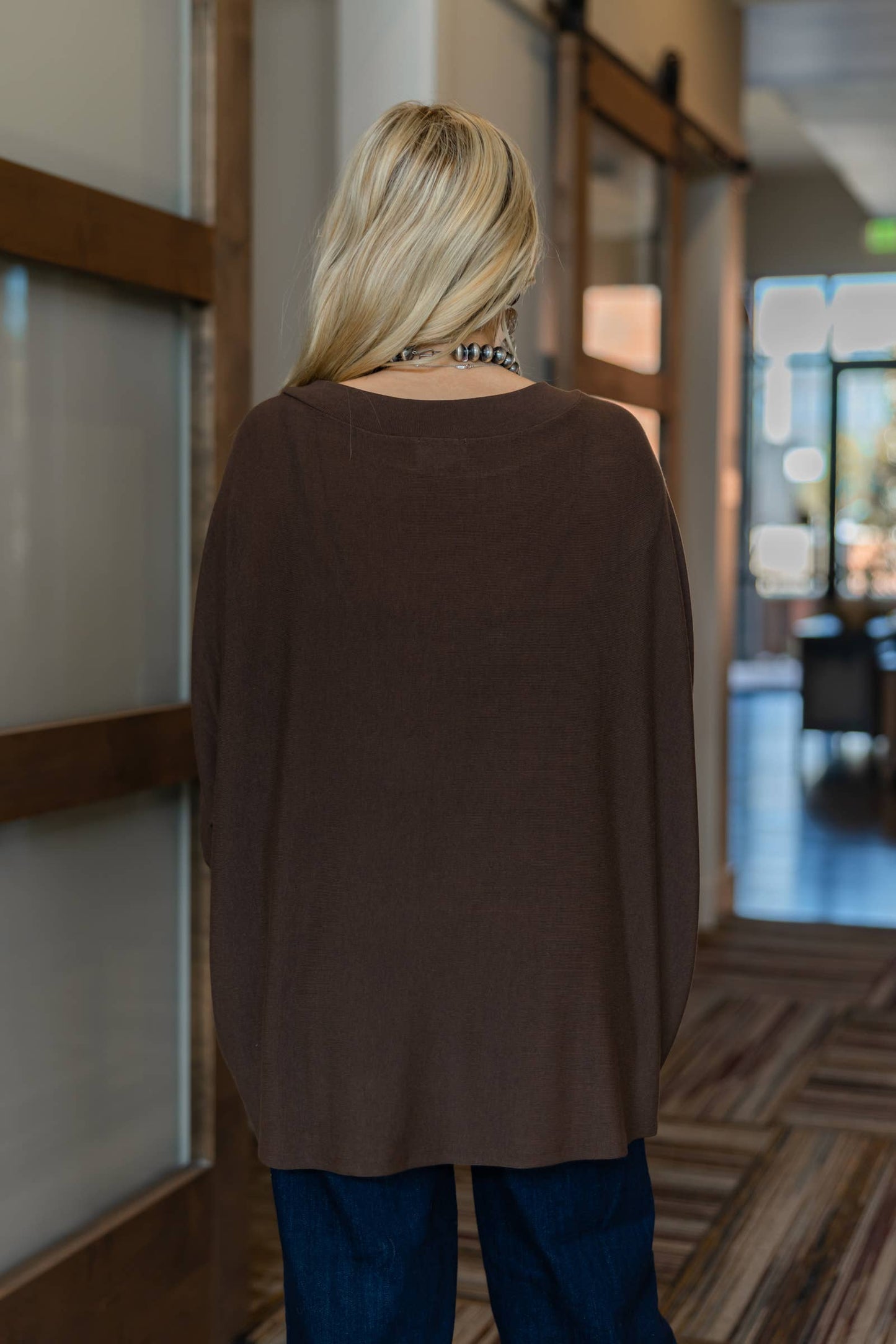 Marigold Relaxed Dolman Sleeve Hacci Top