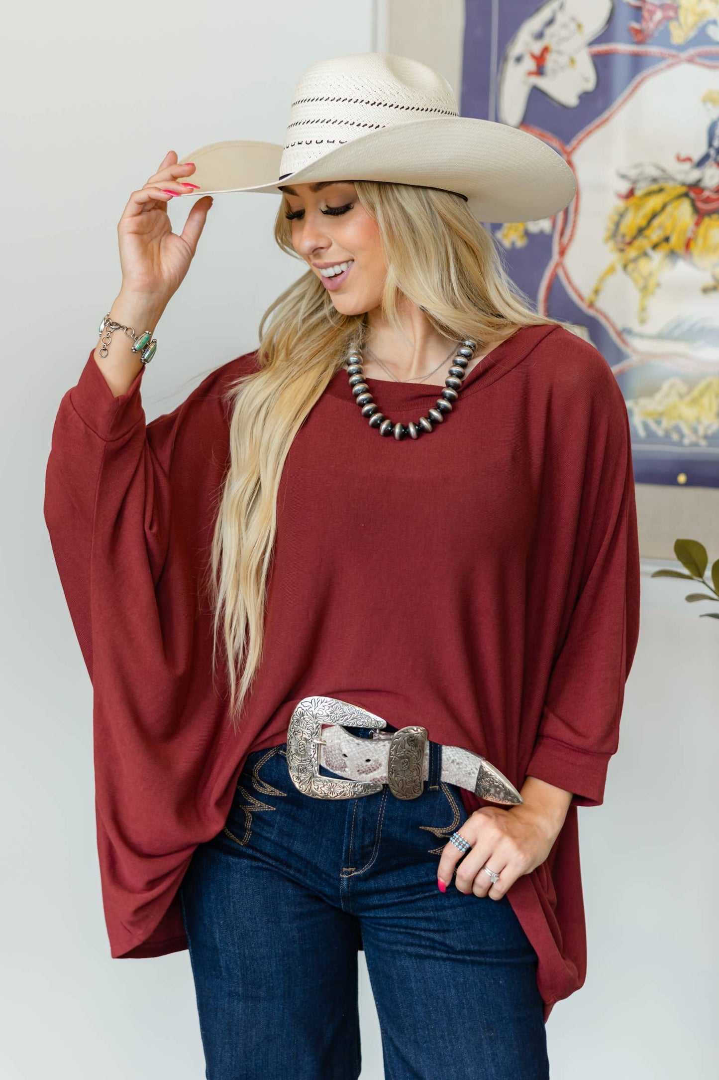Marigold Relaxed Dolman Sleeve Hacci Top