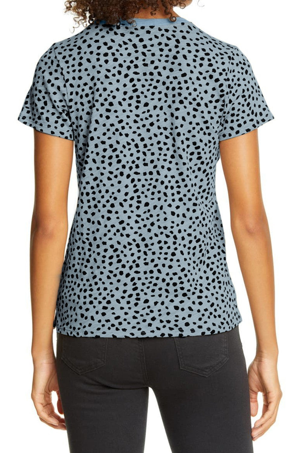 Black Cheetah Print Top