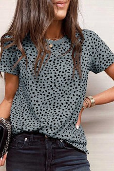 Black Cheetah Print Top