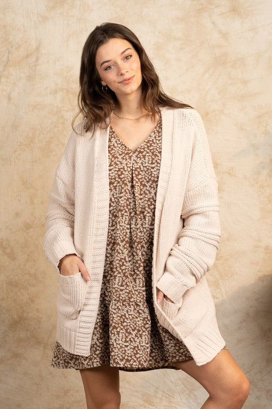 Cream Chunky Cardigan