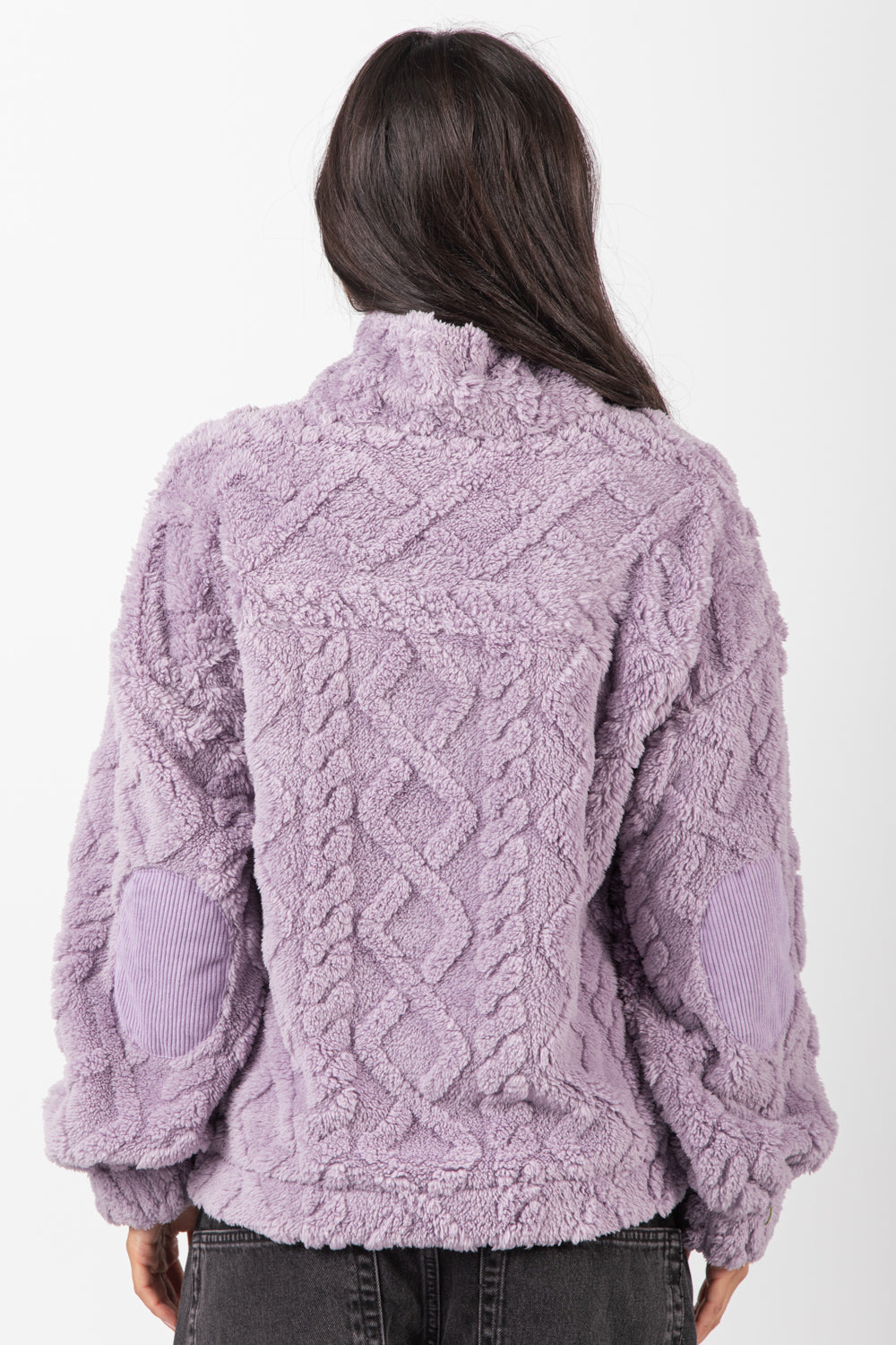 Lavender Fleece Henley Top