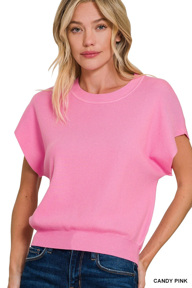 Candy Pink Dolman Sweater