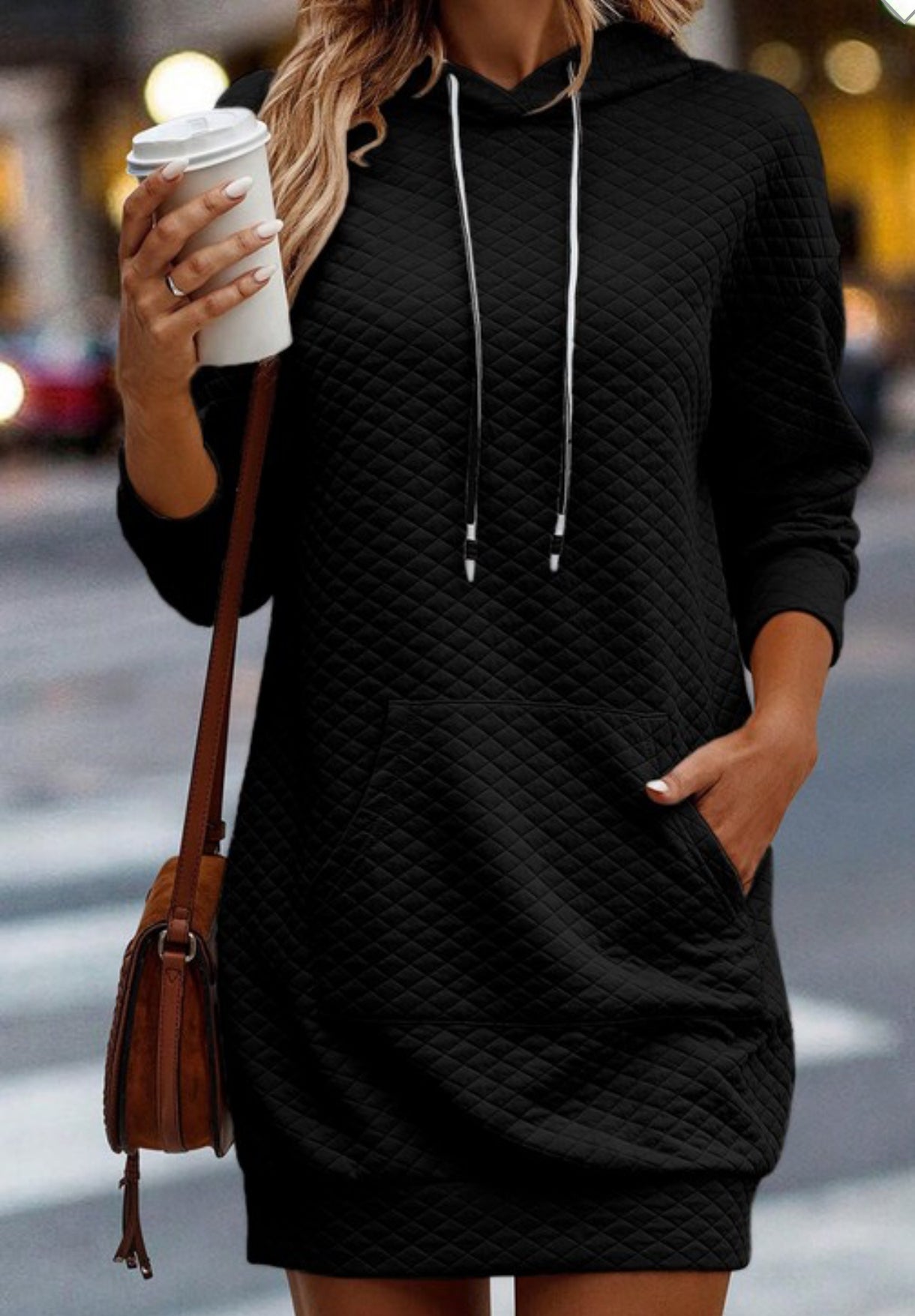 Quilted Hooded Dress