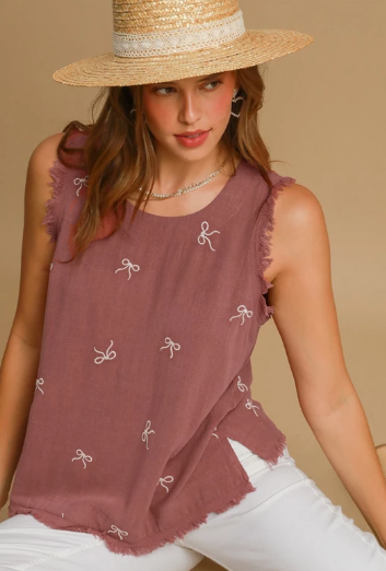 Rose Ribbon Embroidered Top