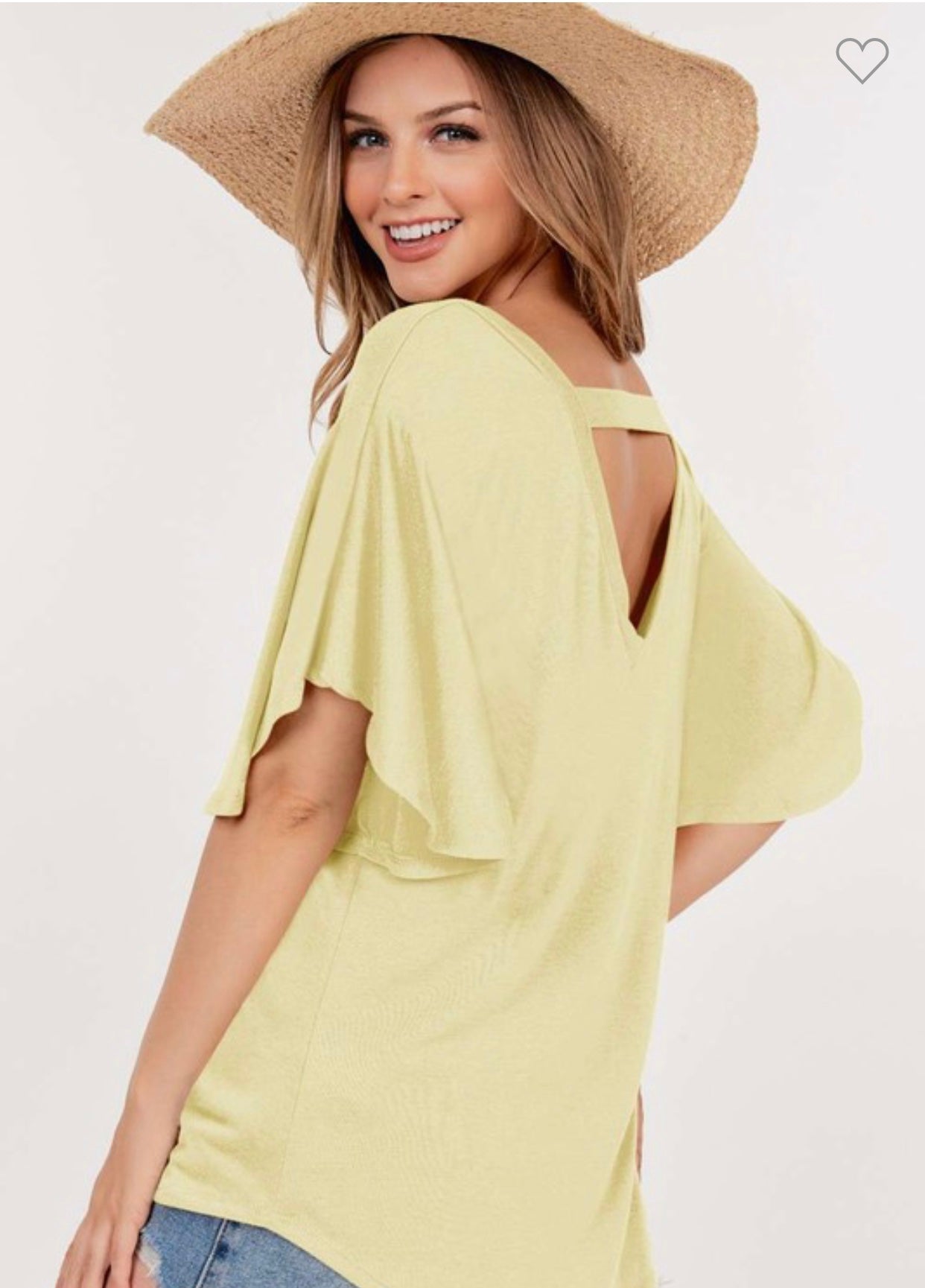 Mint Flutter Sleeve Top